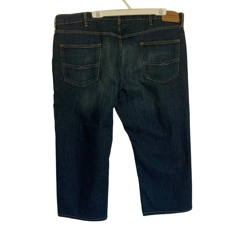 Signature by Levi Strauss & Co Mens S61 Relaxed Fit Dark Wash Denim Jeans 42x30‎